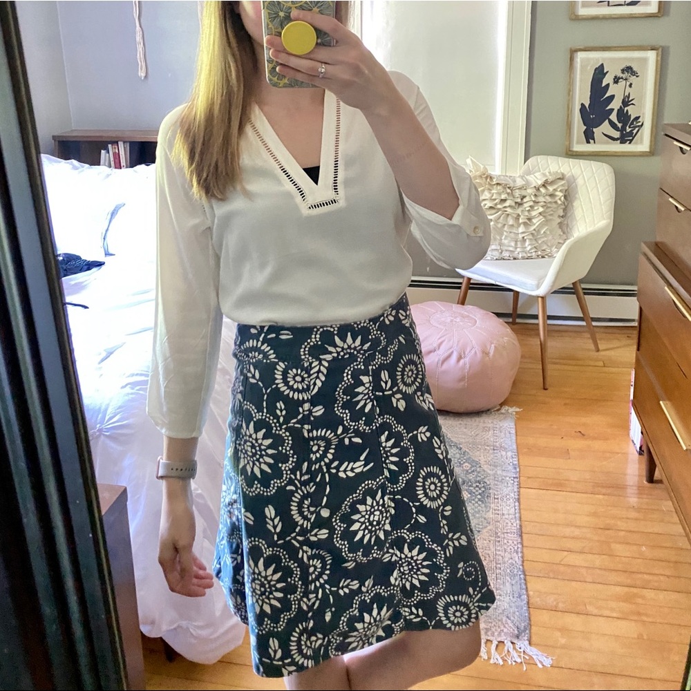 Gap High Waisted Floral Skirt